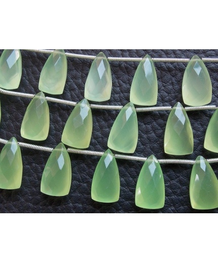 Prehnite Green Chalcedony Long Triangle,Trillion,Pyramid,Teardrop,Drop,Briolettes,Faceted,Earrings Pair,Wholesaler,15X8MM Approx PME-CY1 | Save 33% - Rajasthan Living 3