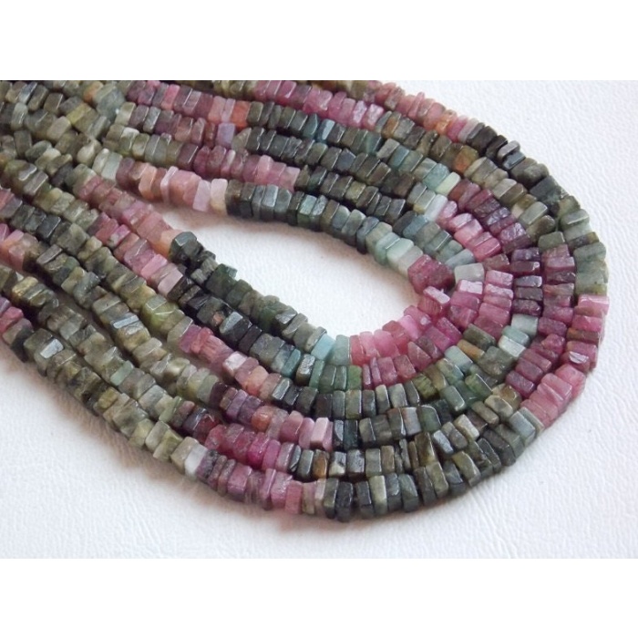 Natural Tourmaline Smooth Heishi Beads,Square,Cushion Shape,16Inchs Strand 5MM Approx,Wholesaler,Supplies,PME-H2 | Save 33% - Rajasthan Living 7