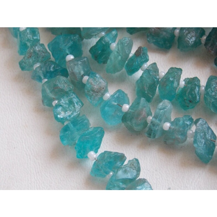Sky Blue Apatite Rough Beads,Anklets,Chips,Nuggets,Uncut,Loose Stone,10Inch Strand 12X8To8X7MM Approx,Wholesaler,Supplies,100%Natural  RB5 | Save 33% - Rajasthan Living 8
