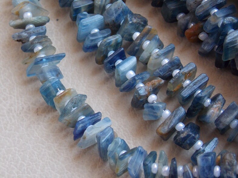 Natural Blue Kyanite Rough Beads,Anklets,Uncut,Nuggets,Chip 12Inchs Strand 10X5To6X5MM Approx,Wholesale Price,New Arrival RB7 | Save 33% - Rajasthan Living 13