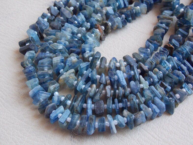 Natural Blue Kyanite Rough Beads,Anklets,Uncut,Nuggets,Chip 12Inchs Strand 10X5To6X5MM Approx,Wholesale Price,New Arrival RB7 | Save 33% - Rajasthan Living 14