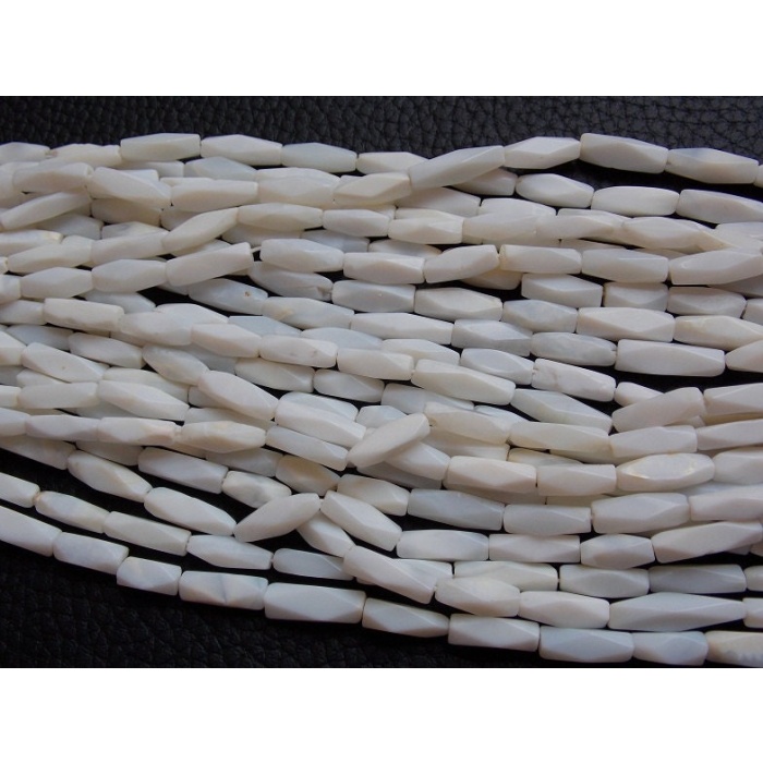 White Indian Opal Faceted Tubes,Cylinder,Drum Shape Beads,Handmade,Loose Stone,16Inch 15X4To10X4 MM Approx,Wholesaler,Supplies B8 | Save 33% - Rajasthan Living 9