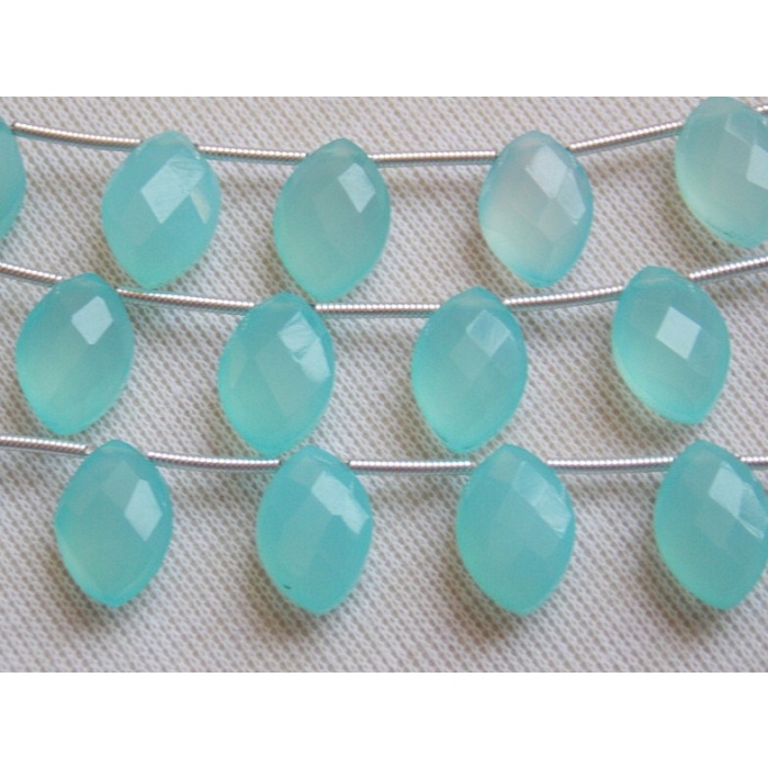 Aqua Chalcedony Marquise,Faceted,Teardrop,Drop,Briolette,Blue Color,Handmade,Loose Stone,Wholesaler,Supplies,12X8MM Approx PME(CY2) | Save 33% - Rajasthan Living 9