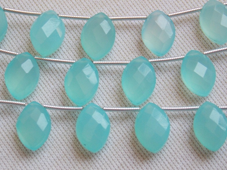 Aqua Chalcedony Marquise,Faceted,Teardrop,Drop,Briolette,Blue Color,Handmade,Loose Stone,Wholesaler,Supplies,12X8MM Approx PME(CY2) | Save 33% - Rajasthan Living 16