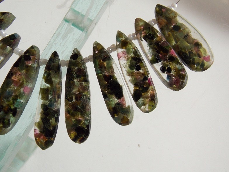 Stabilized Tourmaline Smooth Long Teardrop,Drop,Multi Color,Earrings Jewelry,Handmade,Wholesaler 11Piece Strand 30X7To25X7MM Approx BR7 | Save 33% - Rajasthan Living 14