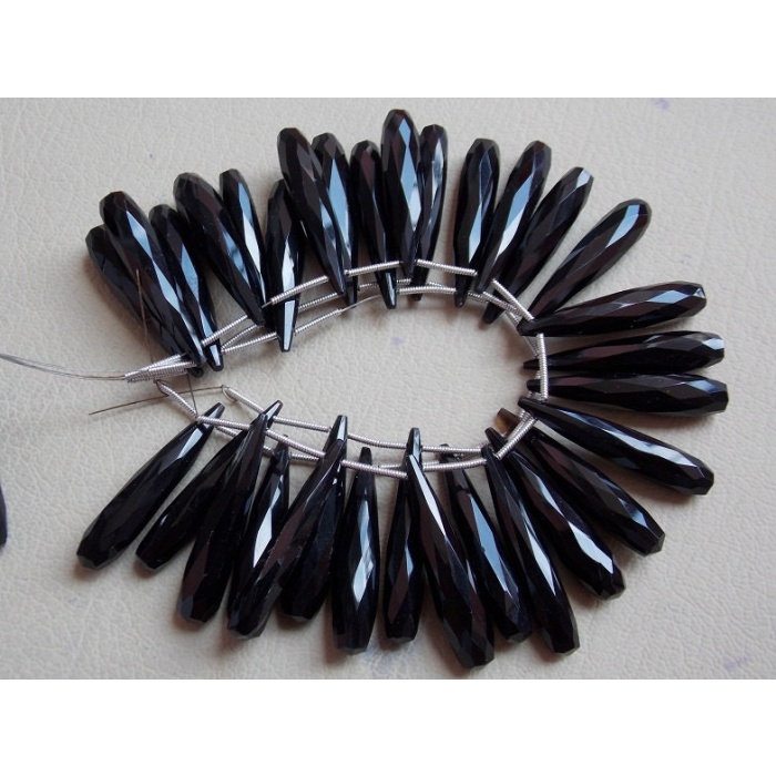 35MM Long Pair,Black Onyx Elongated Drops,Faceted,Teardrop,Handmade,Briolette,For Making Jewelry,Wholesale Price,New Arrival PME-CY2 | Save 33% - Rajasthan Living 6