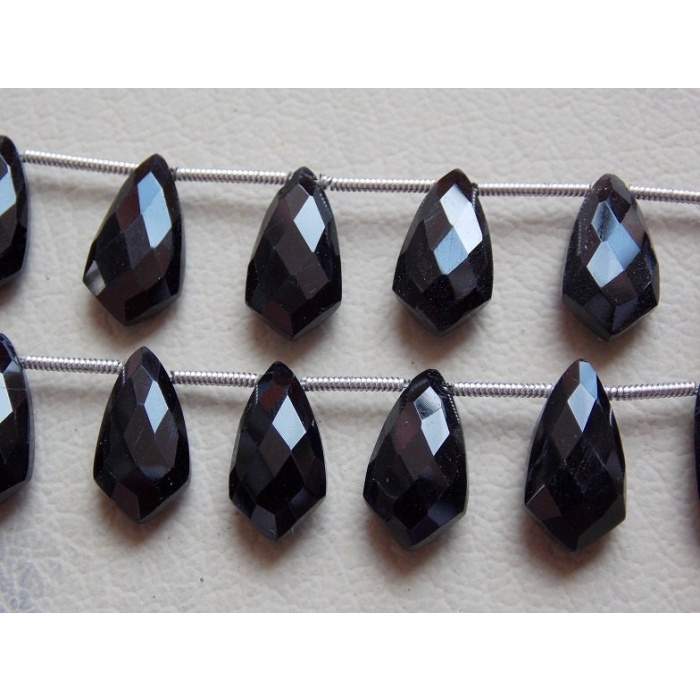 Black Onyx Kite Shape Bead,Fancy Cut,Faceted,Briolette,Earrings Pair,Teardrop,For Making Jewelry,Loose Stone,Wholesaler,15X8MM Approx | Save 33% - Rajasthan Living 6