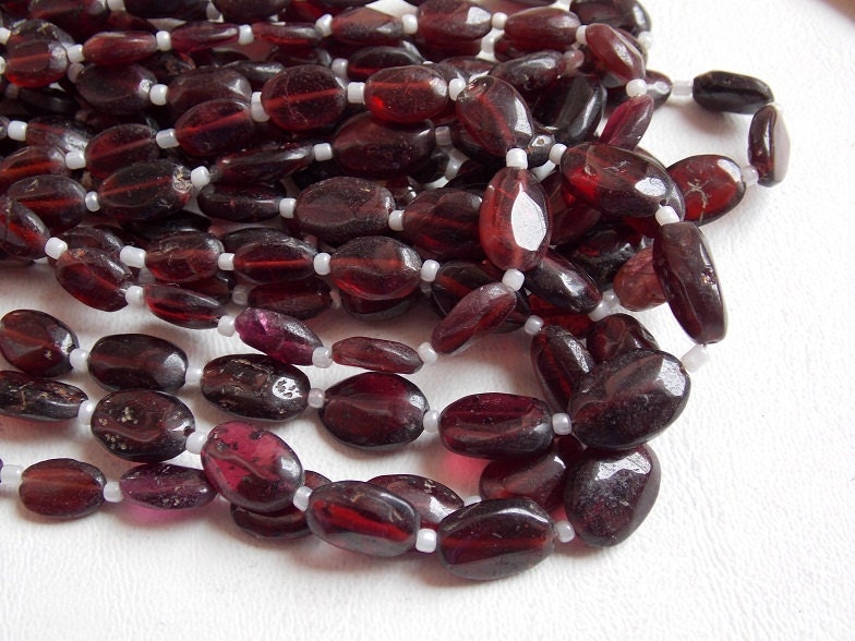 Natural Garnet Smooth Oval Shape Tumble,Nugget,Irregular Shape Bead 12X8 To 7X5 MM Wholesale Price New Arrival 100%Natural 14Inch Strand | Save 33% - Rajasthan Living 15