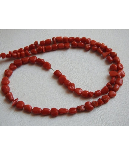 Red Coral Smooth Tumble,Nuggets,Irregular Shape Bead,Loose Gemstone,Handmade,For Making Jewelry,14Inch 6X5To5X3MM Approx,100%Natural BK-CR1 | Save 33% - Rajasthan Living 3