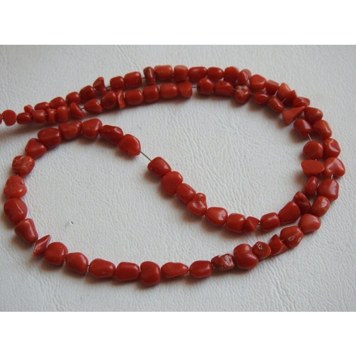 Red Coral Smooth Tumble,Nuggets,Irregular Shape Bead,Loose Gemstone,Handmade,For Making Jewelry,14Inch 6X5To5X3MM Approx,100%Natural BK-CR1 | Save 33% - Rajasthan Living 6
