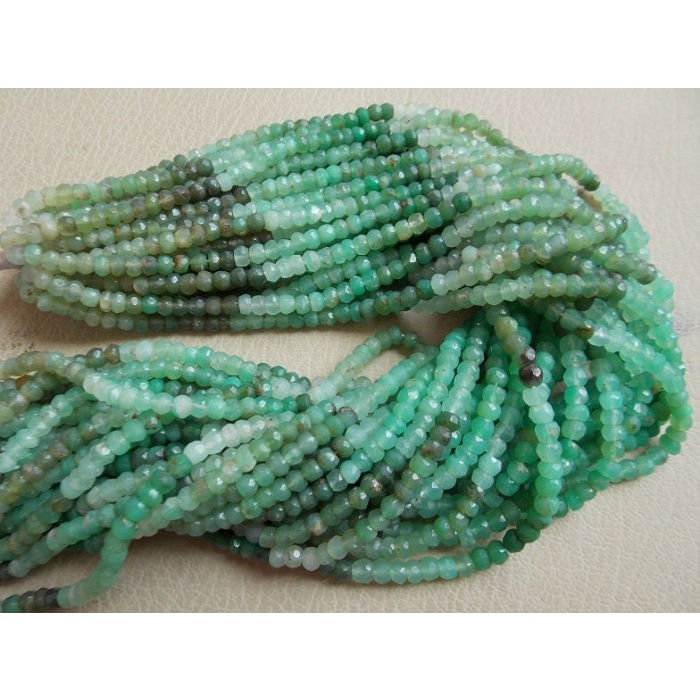 Natural Chrysoprase Multi Shaded Faceted Roundel Beads,Loose Stone,Handmade,13Inch Strand 4MM Approx,Wholesaler,Supplies,PME-B4 | Save 33% - Rajasthan Living 9