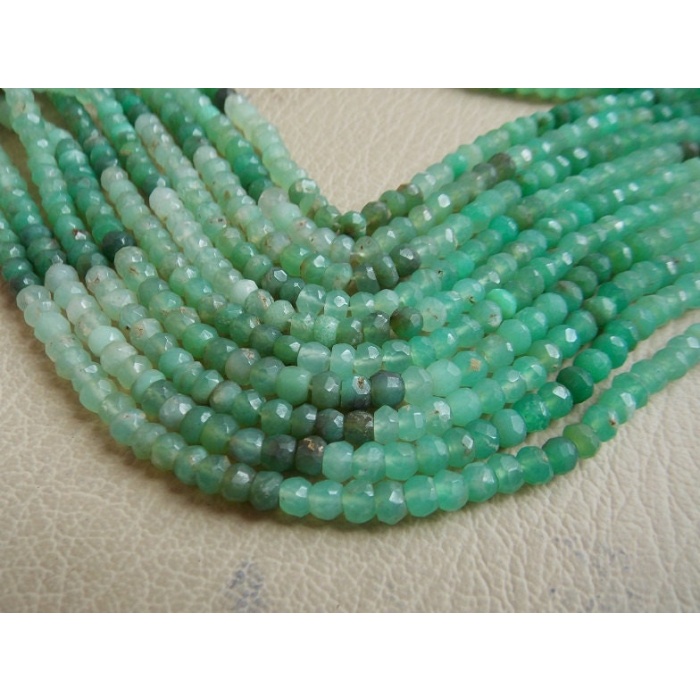 Natural Chrysoprase Multi Shaded Faceted Roundel Beads,Loose Stone,Handmade,13Inch Strand 4MM Approx,Wholesaler,Supplies,PME-B4 | Save 33% - Rajasthan Living 8