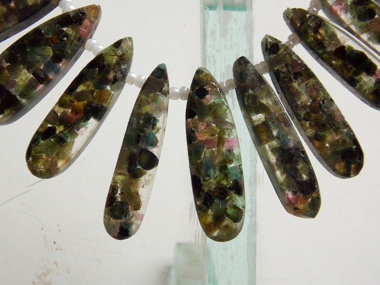 Stabilized Tourmaline Smooth Long Teardrop,Drop,Multi Color,Earrings Jewelry,Handmade,Wholesaler 11Piece Strand 30X7To25X7MM Approx BR7 | Save 33% - Rajasthan Living 13