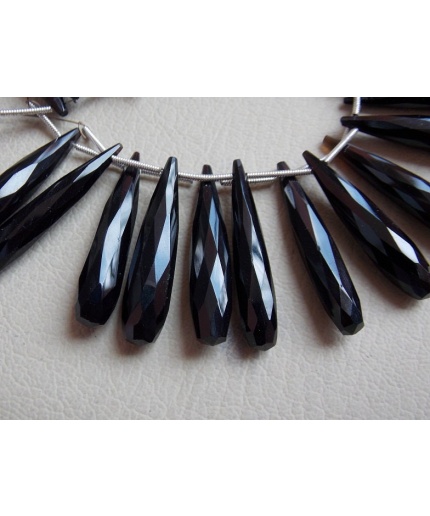 35MM Long Pair,Black Onyx Elongated Drops,Faceted,Teardrop,Handmade,Briolette,For Making Jewelry,Wholesale Price,New Arrival PME-CY2 | Save 33% - Rajasthan Living 3