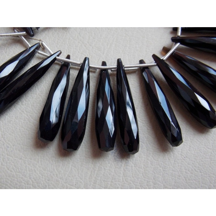 35MM Long Pair,Black Onyx Elongated Drops,Faceted,Teardrop,Handmade,Briolette,For Making Jewelry,Wholesale Price,New Arrival PME-CY2 | Save 33% - Rajasthan Living 7