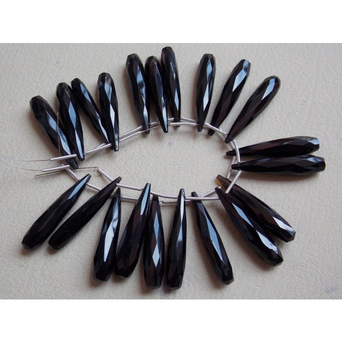 35MM Long Pair,Black Onyx Elongated Drops,Faceted,Teardrop,Handmade,Briolette,For Making Jewelry,Wholesale Price,New Arrival PME-CY2 | Save 33% - Rajasthan Living 9