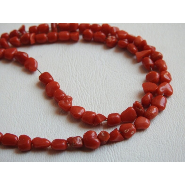 Red Coral Smooth Tumble,Nuggets,Irregular Shape Bead,Loose Gemstone,Handmade,For Making Jewelry,14Inch 6X5To5X3MM Approx,100%Natural BK-CR1 | Save 33% - Rajasthan Living 8