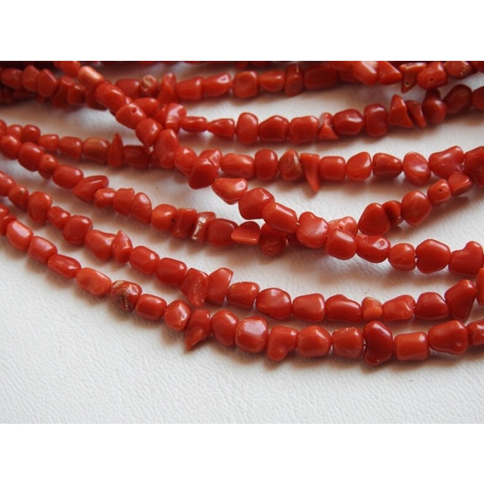 Red Coral Smooth Tumble,Nuggets,Irregular Shape Bead,Loose Gemstone,Handmade,For Making Jewelry,14Inch 6X5To5X3MM Approx,100%Natural BK-CR1 | Save 33% - Rajasthan Living 7