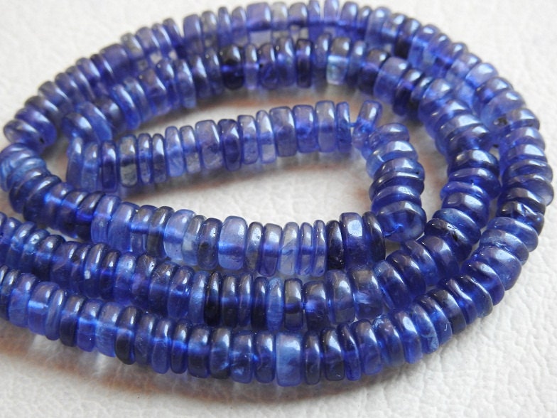Natural Iolite Smooth Tyre/Coin/Button/Wheel Shape Beads/Handmade/Loose Stone/16Inchs Strand/Wholesaler/Supplies/PME-T1 | Save 33% - Rajasthan Living 13