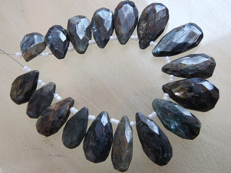 Natural Blue Kyanite Faceted Teardrop,Loose Stone,Drop,Handmade,For Making Jewelry 16Piece 21X11To13X10MM Approx Wholesaler Supplies BR5 | Save 33% - Rajasthan Living 11