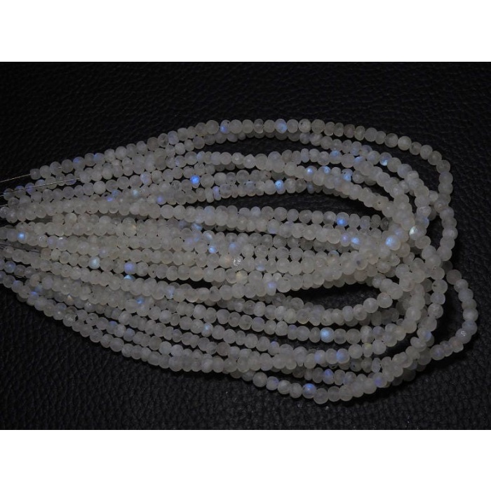 White Rainbow Moonstone Smooth Roundel Beads,Matte Polished,Handmade,Loose Stone,12Inch Strand 5MM Approx,100%Natural (pme)B12 | Save 33% - Rajasthan Living 6