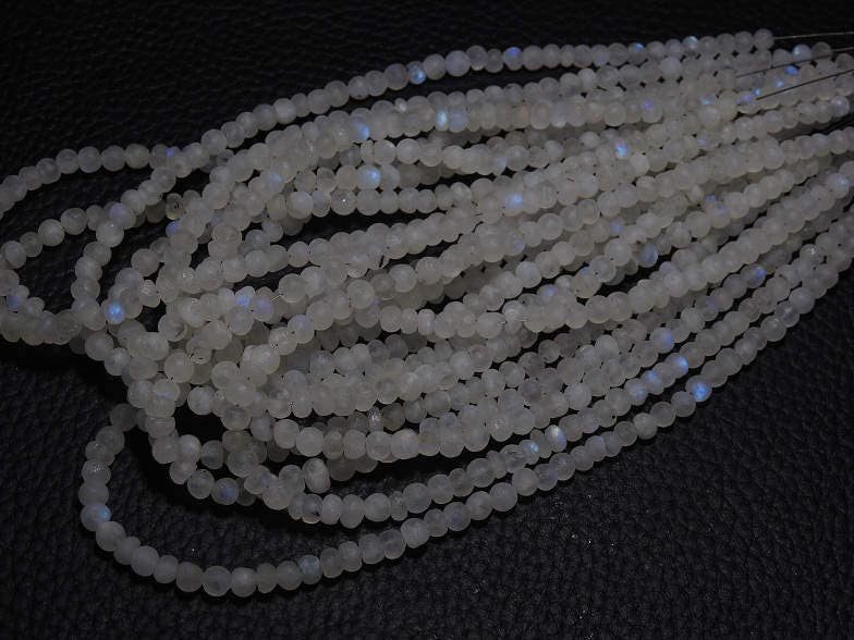 White Rainbow Moonstone Smooth Roundel Beads,Matte Polished,Handmade,Loose Stone,12Inch Strand 5MM Approx,100%Natural (pme)B12 | Save 33% - Rajasthan Living 15