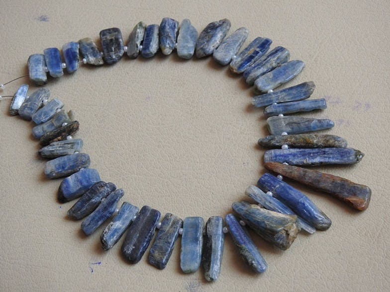 Blue Kyanite Natural Rough Stick,Loose Raw,Minerals,Blades,For Making Jewelry,12Inch Strand 40X7To15X6MM Approx,Wholesaler,Supplies R6 | Save 33% - Rajasthan Living 14