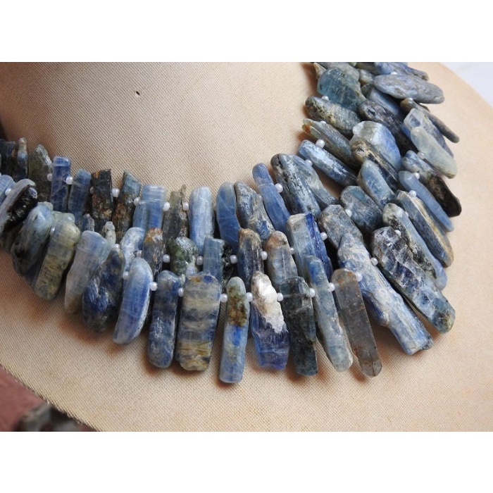 Blue Kyanite Natural Rough Stick,Loose Raw,Minerals,Blades,For Making Jewelry,12Inch Strand 40X7To15X6MM Approx,Wholesaler,Supplies R6 | Save 33% - Rajasthan Living 9