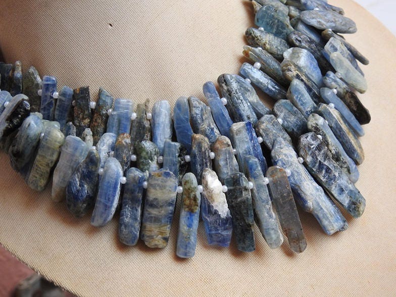 Blue Kyanite Natural Rough Stick,Loose Raw,Minerals,Blades,For Making Jewelry,12Inch Strand 40X7To15X6MM Approx,Wholesaler,Supplies R6 | Save 33% - Rajasthan Living 16