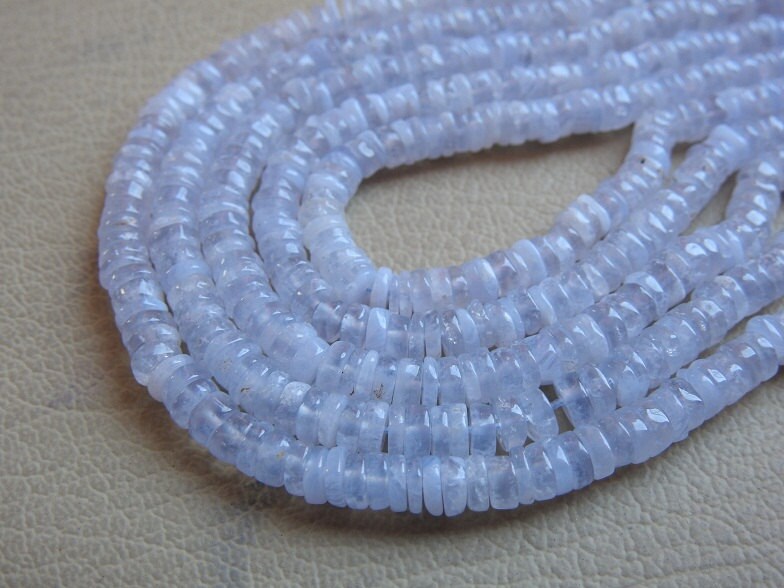 Natural Blue Lace Agate Smooth Tyre,Button,Coin,Wheel Shape Bead,Wholesaler,Supplies,For Making Jewelry 16Inch 5MM Approx (pme)T1 | Save 33% - Rajasthan Living 13