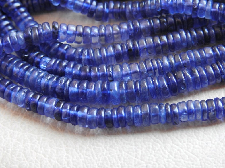Natural Iolite Smooth Tyre/Coin/Button/Wheel Shape Beads/Handmade/Loose Stone/16Inchs Strand/Wholesaler/Supplies/PME-T1 | Save 33% - Rajasthan Living 14