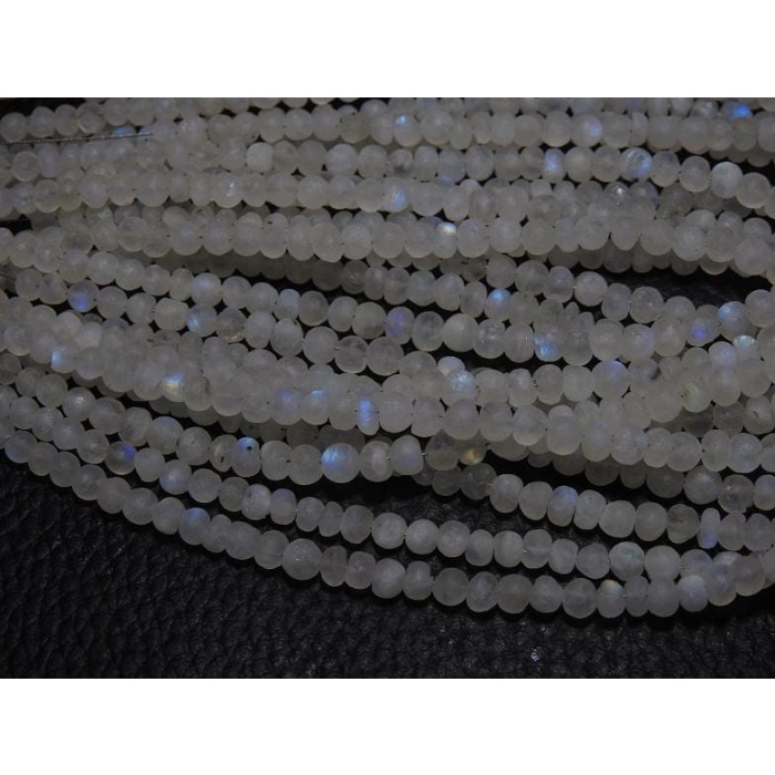 White Rainbow Moonstone Smooth Roundel Beads,Matte Polished,Handmade,Loose Stone,12Inch Strand 5MM Approx,100%Natural (pme)B12 | Save 33% - Rajasthan Living 7