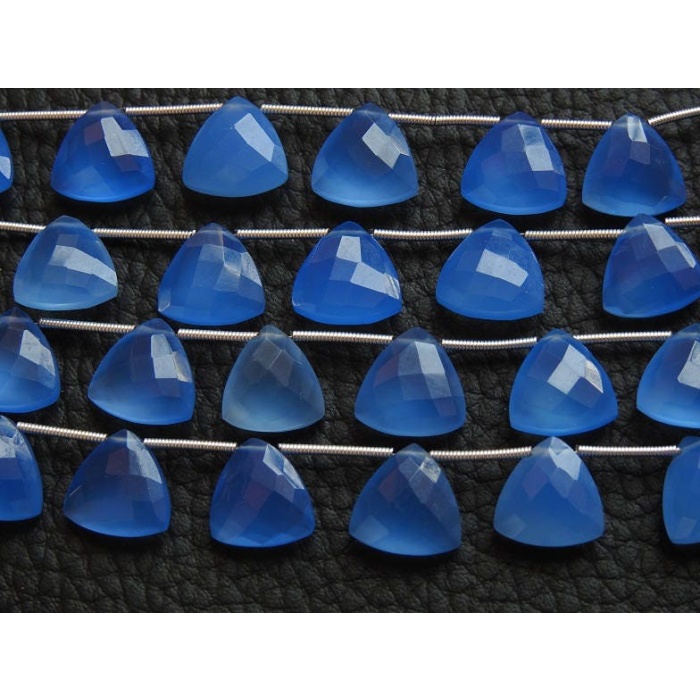 12X12MM Pair,Blue Chalcedony Faceted Trillions,Triangle,Teardrop,Briolette,For Making Earrings Jewelry,Wholesale Price,New Arrival PME-CY2 | Save 33% - Rajasthan Living 8