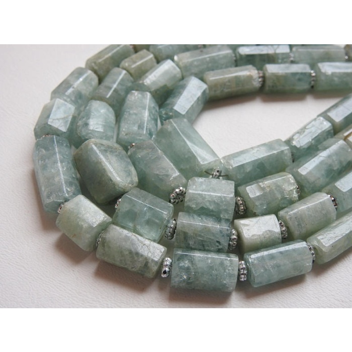 Natural Aquamarine Faceted Tubes,Crystal Shape Beads 12Inch Strand 20X10To10X5MM Approx Wholesaler Supplies  B1 | Save 33% - Rajasthan Living 6