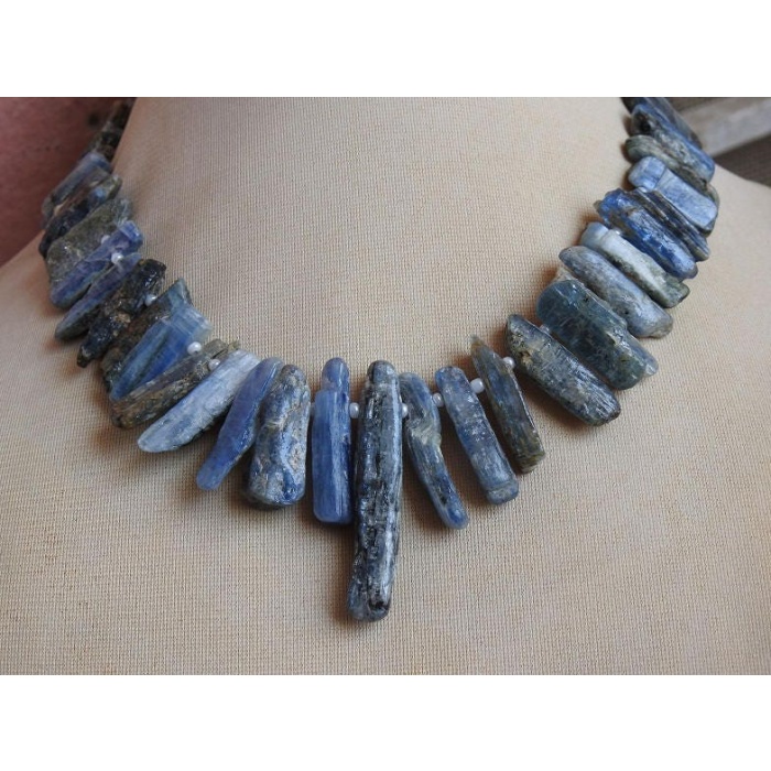 Blue Kyanite Natural Rough Stick,Loose Raw,Minerals,Blades,For Making Jewelry,12Inch Strand 40X7To15X6MM Approx,Wholesaler,Supplies R6 | Save 33% - Rajasthan Living 8