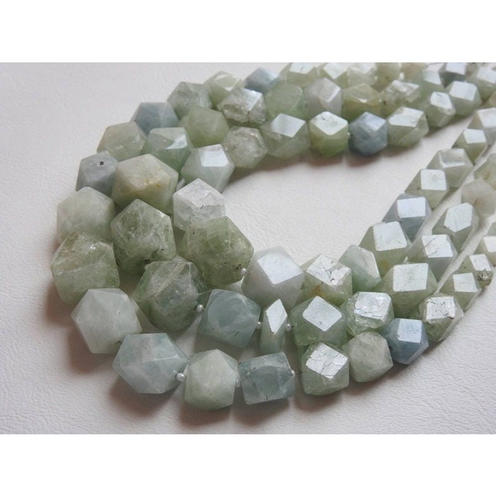 Natural Aquamarine Hexagon,Bead,Handmade,10Inchs Strand 15X14To5X4MM Approx,Wholesale Price,New Arrival B1 | Save 33% - Rajasthan Living 9