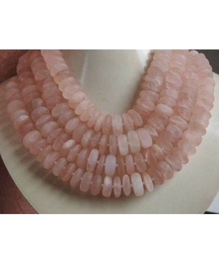 Natural Rose Quartz Smooth Roundel Beads,Matte Polished,Loose Stone 10Inch Strand 14To16MM Approx Wholesale Price New Arrival B3 | Save 33% - Rajasthan Living