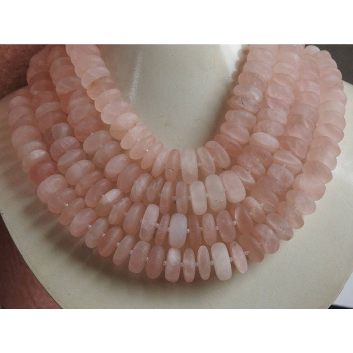 Natural Rose Quartz Smooth Roundel Beads,Matte Polished,Loose Stone 10Inch Strand 14To16MM Approx Wholesale Price New Arrival B3 | Save 33% - Rajasthan Living 6