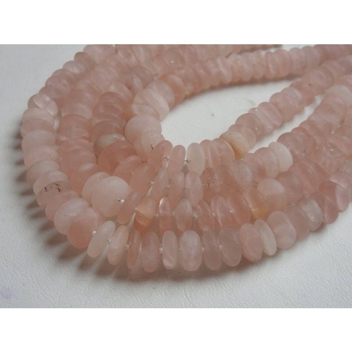 Natural Rose Quartz Smooth Roundel Beads,Matte Polished,Loose Stone 10Inch Strand 14To16MM Approx Wholesale Price New Arrival B3 | Save 33% - Rajasthan Living 12
