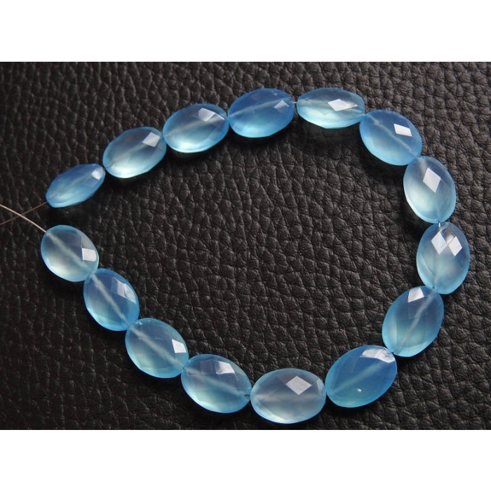Sky Blue Chalcedony Tumble,Nuggets,Oval Cut Beads,Faceted 8Inch 14X10MM Approx Wholesale Price New Arrival (pme)CY2 | Save 33% - Rajasthan Living 5
