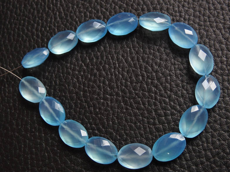 Sky Blue Chalcedony Tumble,Nuggets,Oval Cut Beads,Faceted 8Inch 14X10MM Approx Wholesale Price New Arrival (pme)CY2 | Save 33% - Rajasthan Living 12
