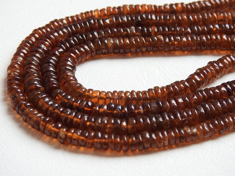 Hessonite Garnet Smooth Tyre,Coin,Button,Wheel Shape Beads,Wholesale Price,New Arrival,16Inch Strand,100%Natural PME-T1 | Save 33% - Rajasthan Living 13