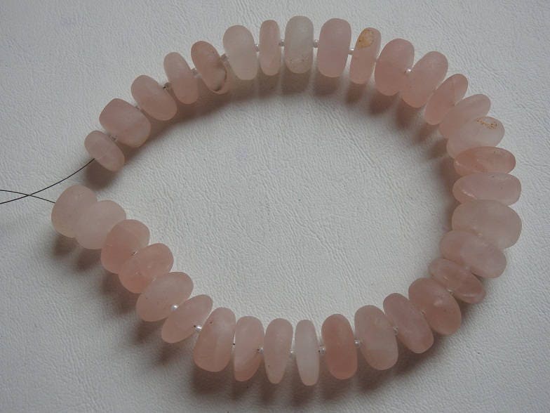 Natural Rose Quartz Smooth Roundel Beads,Matte Polished,Loose Stone 10Inch Strand 14To16MM Approx Wholesale Price New Arrival B3 | Save 33% - Rajasthan Living 16