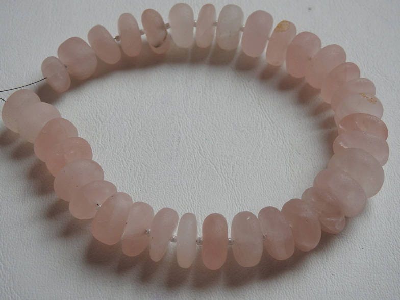 Natural Rose Quartz Smooth Roundel Beads,Matte Polished,Loose Stone 10Inch Strand 14To16MM Approx Wholesale Price New Arrival B3 | Save 33% - Rajasthan Living 18