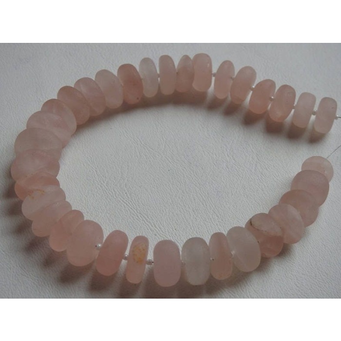Natural Rose Quartz Smooth Roundel Beads,Matte Polished,Loose Stone 10Inch Strand 14To16MM Approx Wholesale Price New Arrival B3 | Save 33% - Rajasthan Living 11