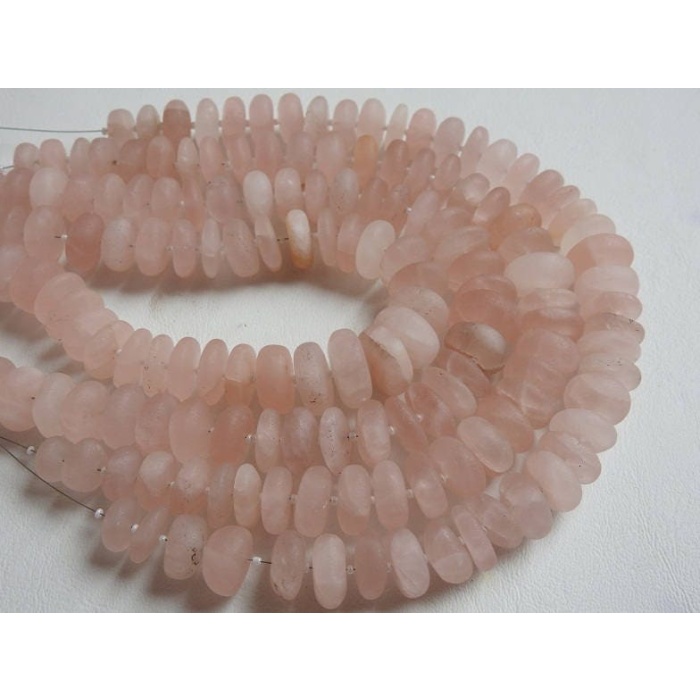 Natural Rose Quartz Smooth Roundel Beads,Matte Polished,Loose Stone 10Inch Strand 14To16MM Approx Wholesale Price New Arrival B3 | Save 33% - Rajasthan Living 9