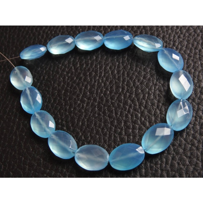 Sky Blue Chalcedony Tumble,Nuggets,Oval Cut Beads,Faceted 8Inch 14X10MM Approx Wholesale Price New Arrival (pme)CY2 | Save 33% - Rajasthan Living 7