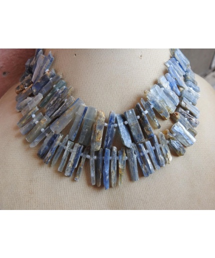 Blue Kyanite Natural Rough Stick,Loose Raw,Minerals Stone,10Inchs Strand 23X5To10X5MM Approx,Wholesale Price,New Arrival R6 | Save 33% - Rajasthan Living