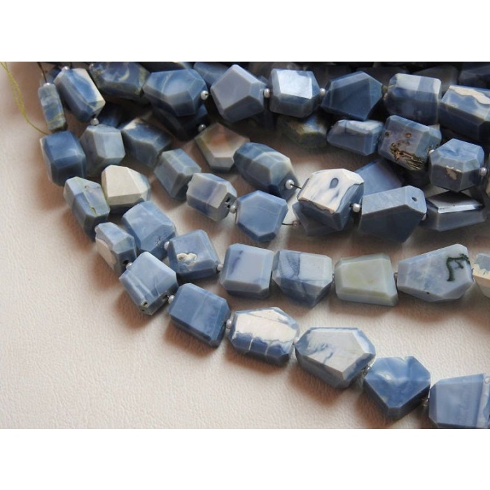 Blue Indian Opal Faceted Tumble,Nugget,Loose Bead 12Inch 15X12To10X9MM Approx Wholesale Price New Arrival (pme)TU5 | Save 33% - Rajasthan Living 7