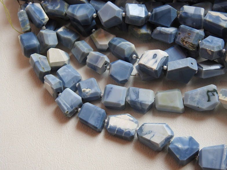 Blue Indian Opal Faceted Tumble,Nugget,Loose Bead 12Inch 15X12To10X9MM Approx Wholesale Price New Arrival (pme)TU5 | Save 33% - Rajasthan Living 12